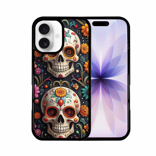 iPhone 17 Case — Greyscale Black And White Gothic Skulls, Personalized Phone Case
