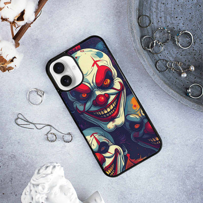 iPhone 16 Plus Case — Evil Clown Cartoon, Custom Phone Case