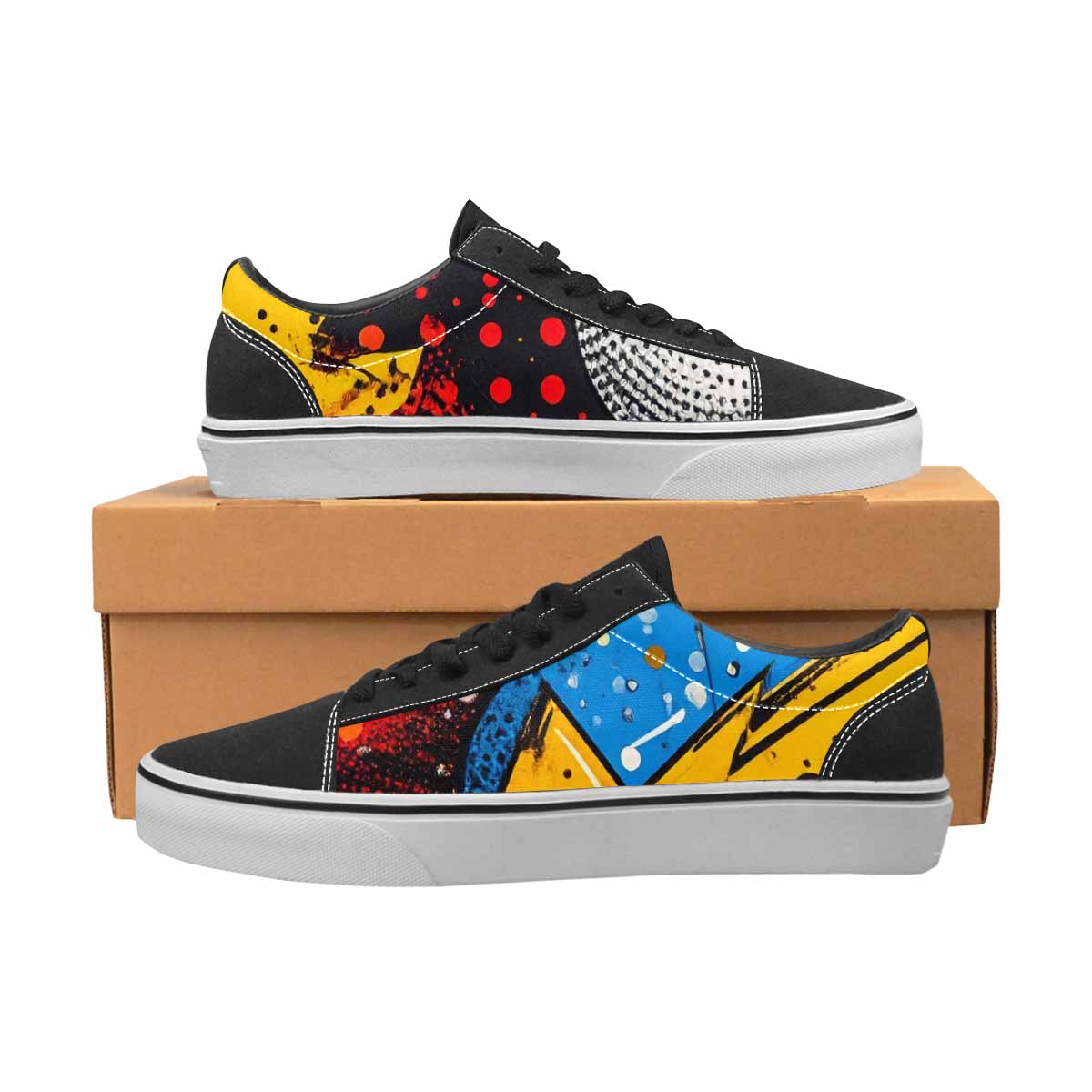 WOMEN'S Comic Book Halftone Canvas Lace-Up Y2K Shoes
