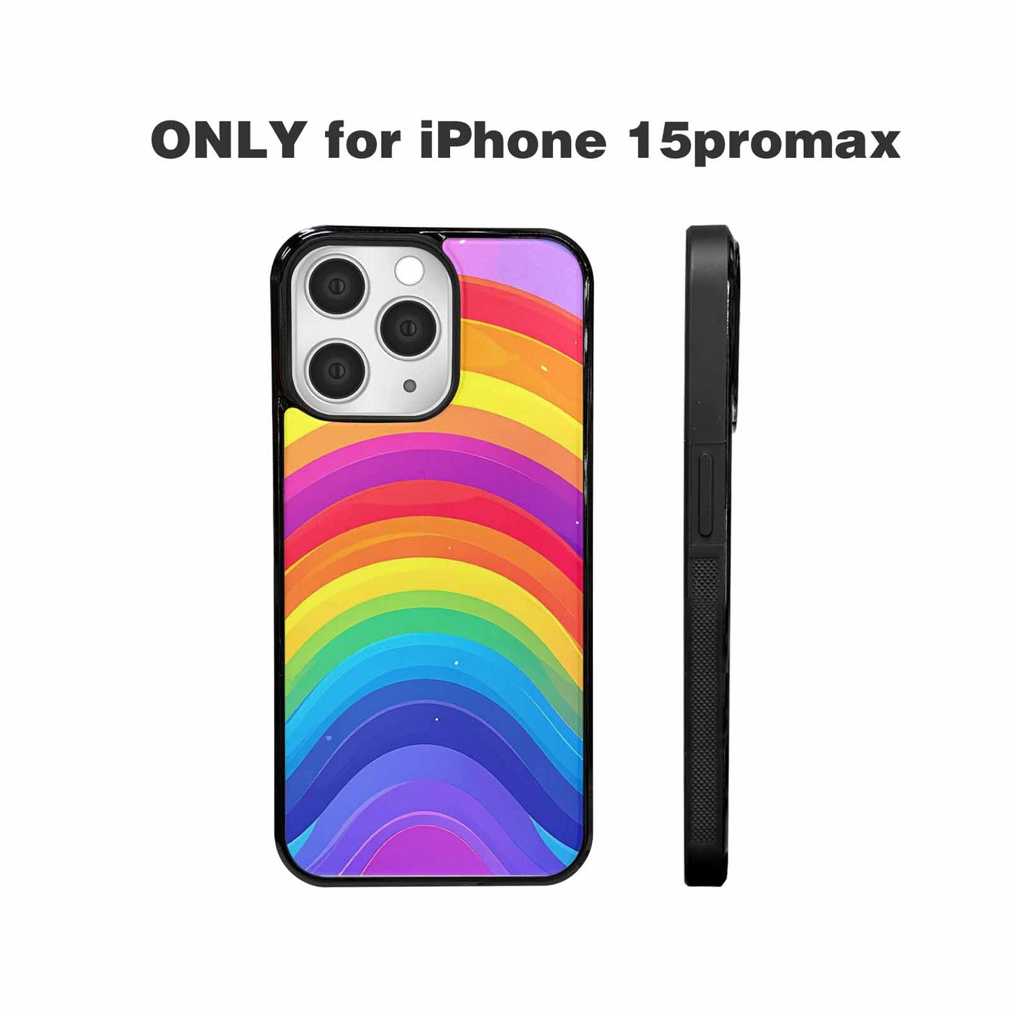 iPhone 15 Pro Max Case — Rainbow Pride, Custom Print Case Cover