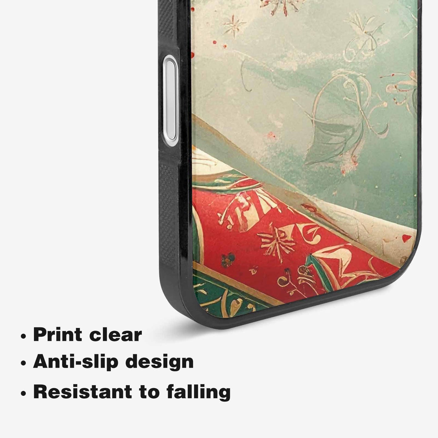 iPhone 16 Plus Case — Christmas Wrapping Paper Pattern Art Wallpaper, Custom Print Case Cover