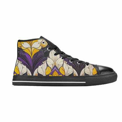 MEN'S Nonbinary Flag Color High Top Canvas Dreamcore Shoes