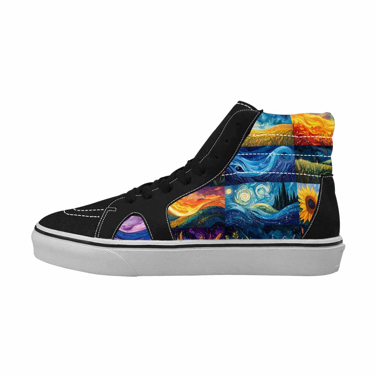 WOMEN'S Van Gogh-Style Swirl High Top Canvas Y2K Shoes