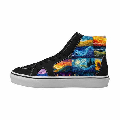 WOMEN'S Van Gogh-Style Swirl High Top Canvas Y2K Shoes