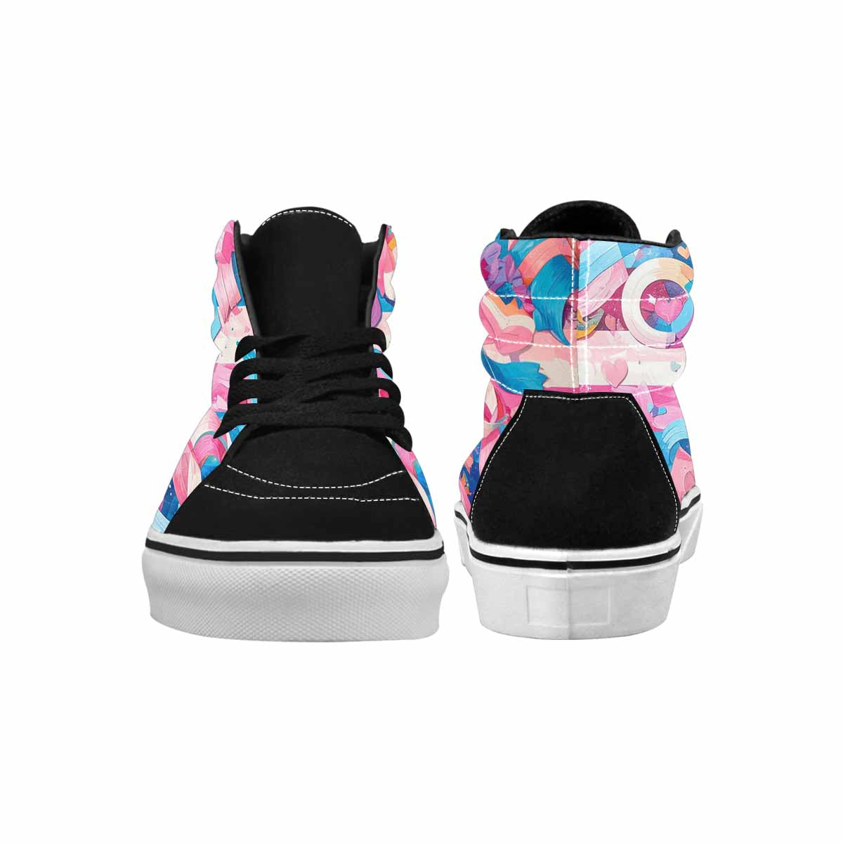 MEN'S Transgender Pride Flag High Top Canvas Grunge Shoes