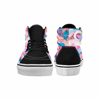 MEN'S Transgender Pride Flag High Top Canvas Grunge Shoes
