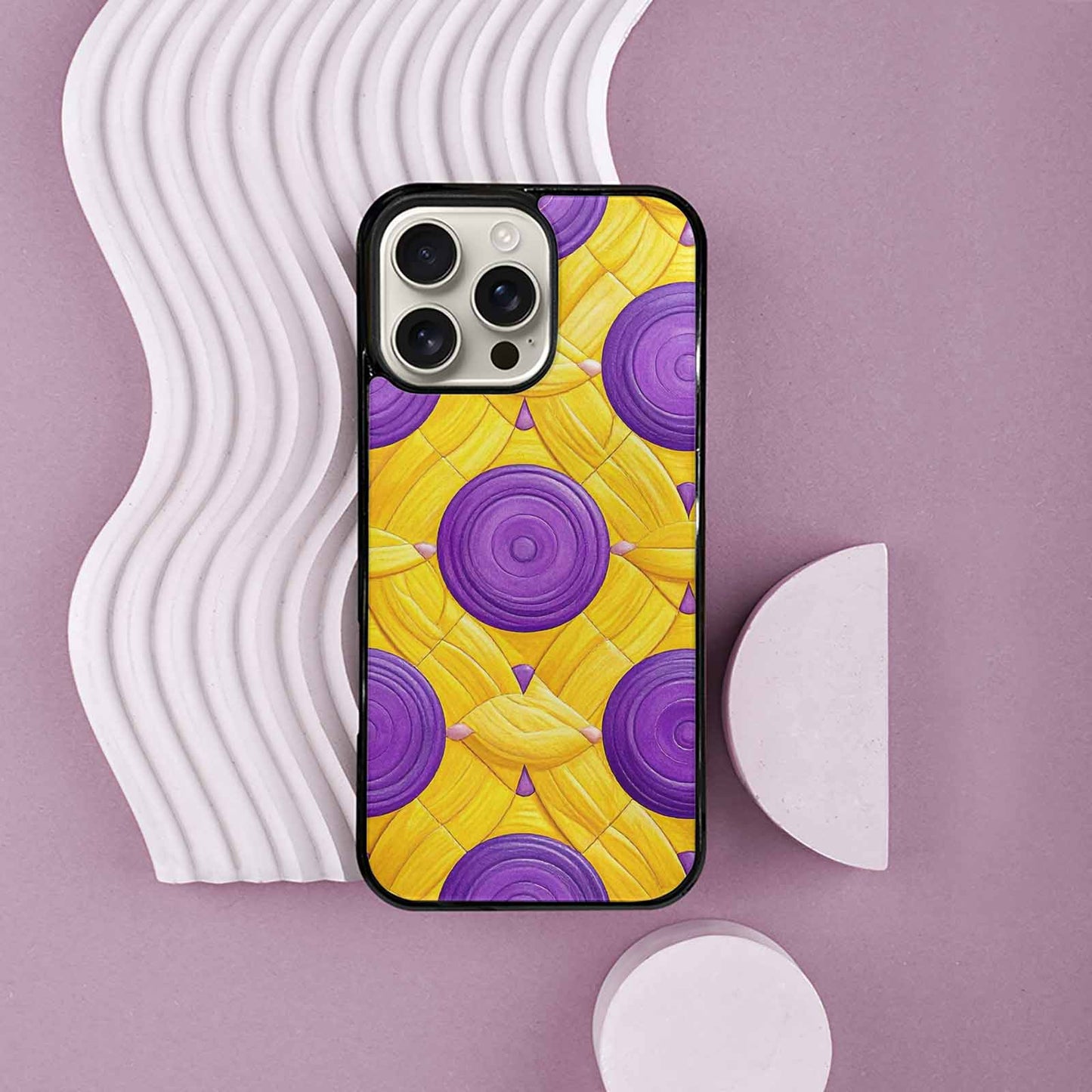 iPhone 16 Pro Max Case — Intersex Flag Color Theme Small Rainbow, Personalized Phone Case