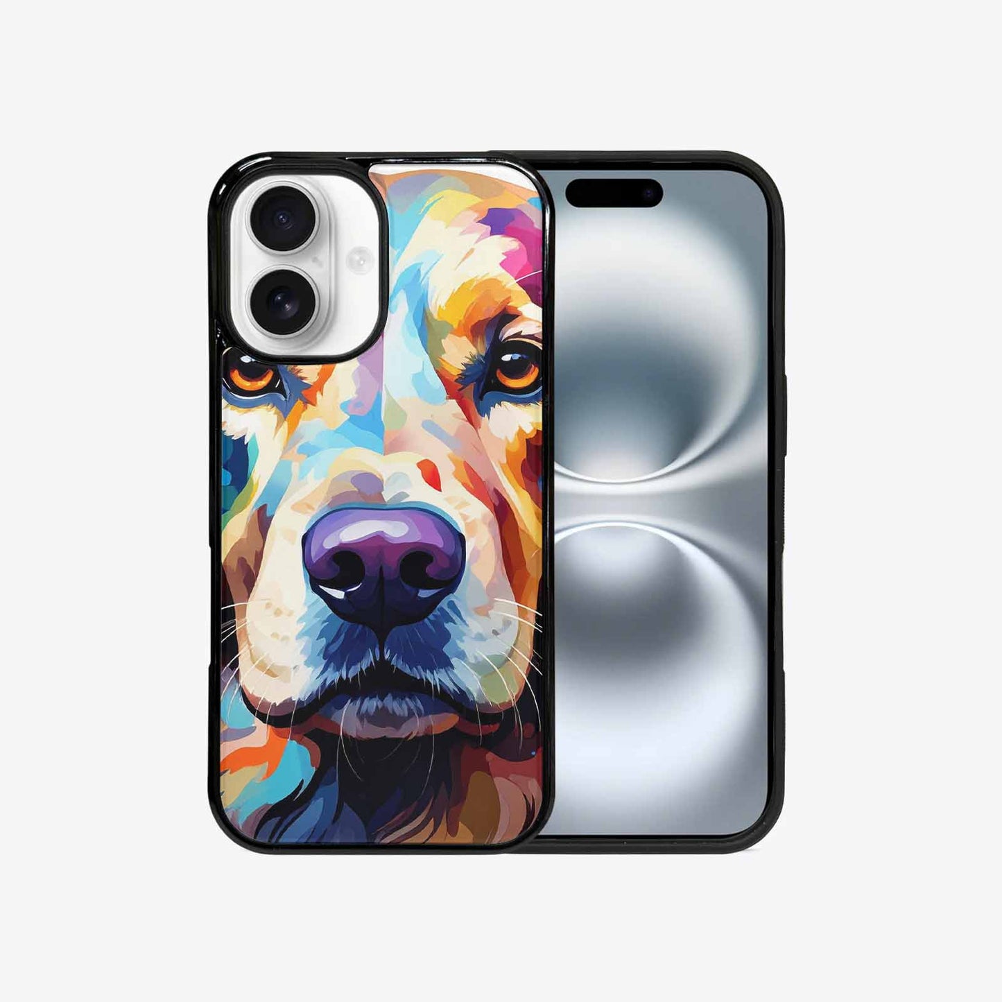 iPhone 16 Case — Golden Retriever Watercolor Art Pattern, Personalized Phone Case