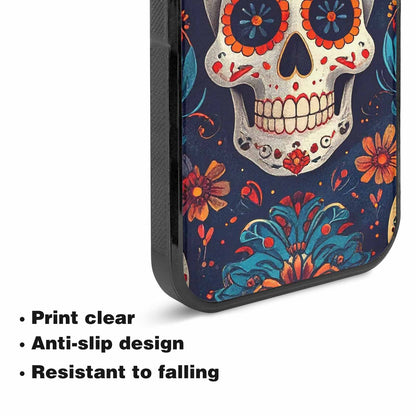 iPhone 15 Plus Case — Day Dead Sugar Skull Art 100s, Custom Printed Phone Case