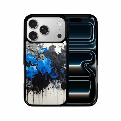 iPhone 17 Pro Case — Black Blue Ink Camo Patches Camo, Custom Print Case Cover