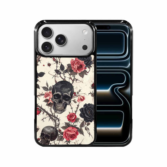iPhone 17 Pro Max Case — Skulls Roses And Skulls Gothic Skulls, Custom Designed Case Cover