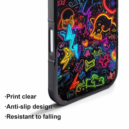 iPhone 17 Air Case — Neon Glow Sticker Icon Collage Original, Custom Made Phone Cover