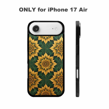 iPhone 17 Air Case — Sunflower Mandala Kaleidoscope Floral, Customized Protective Case