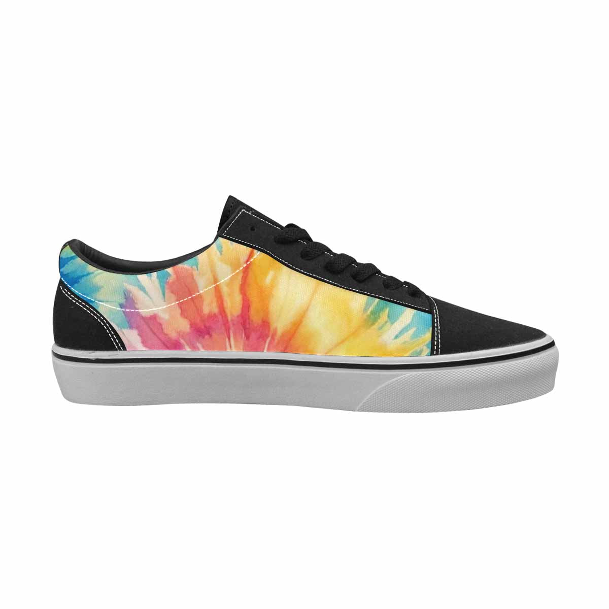 MEN'S Tie Dye Swirl Canvas Lace-Up Neon Fantasy Shoes