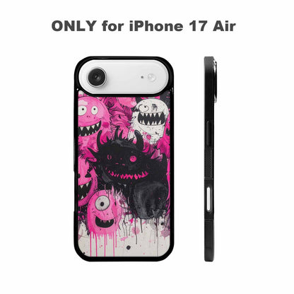 iPhone 17 Air Case — Black Pink Ink Monsters General Cartoon, Custom Designed Case Cover