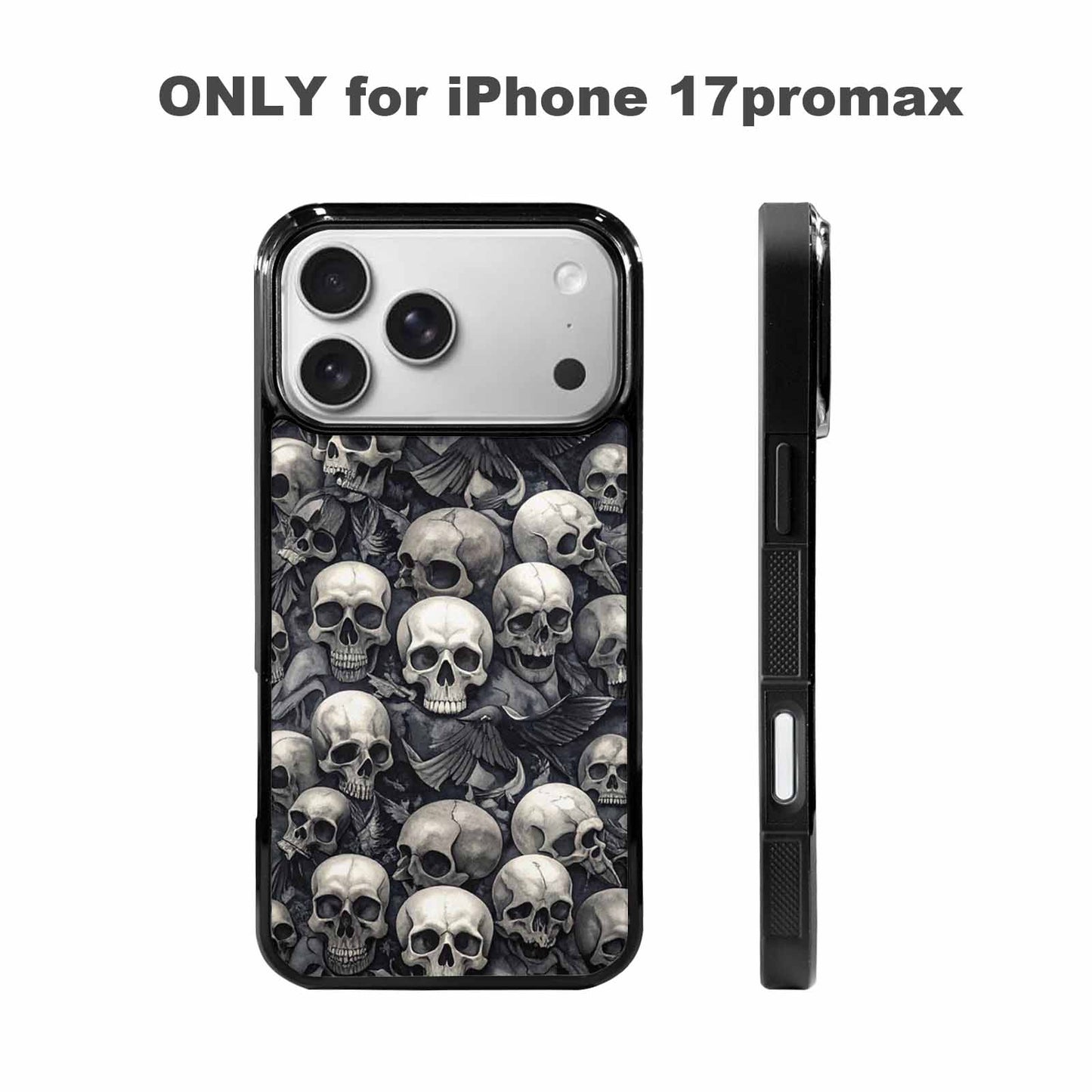 iPhone 17 Pro Max Case — Skull Dark Art Gothic Print Gothic, Customized Protective Case
