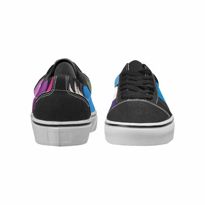 MEN'S Asexual Flag Color Canvas Lace-Up Dreamcore Custom Shoes
