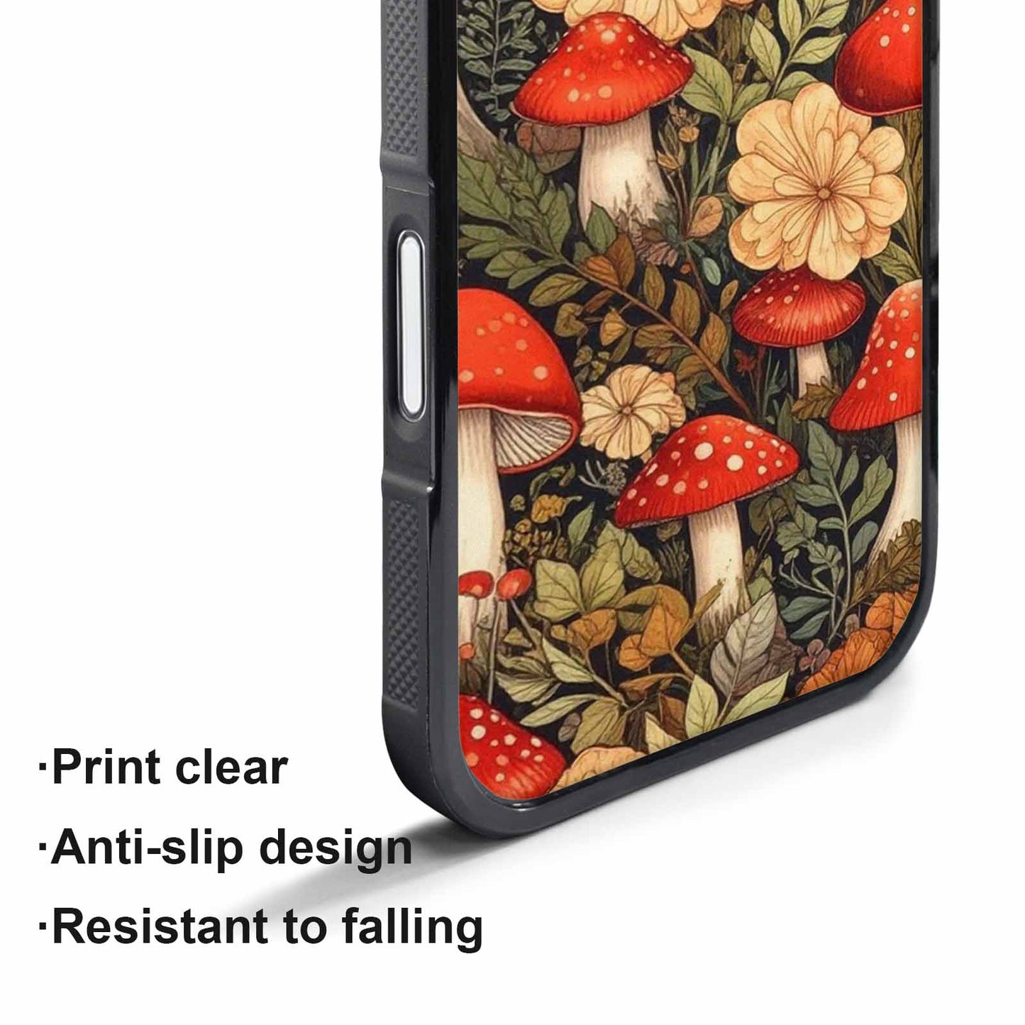 iPhone 17 Pro Case — Small Mushroom Pattern Randomly Varying Original, Custom Made Phone Cover
