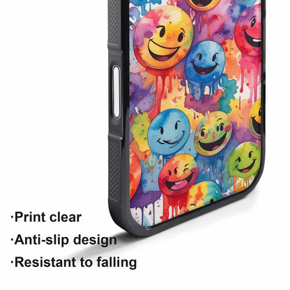 iPhone 17 Pro Max Case — Smiley Facessmiley Faces Tie Original Art, Custom Made Phone Cover