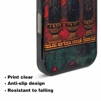 iPhone 16 Pro Case — Kwanzaa Kinara Pattern Seamless Repeat African, Custom Designed Case Cover