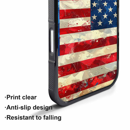 iPhone 17 Pro Case — Small American Flag Stars And Galaxy, Custom Made Phone Cover