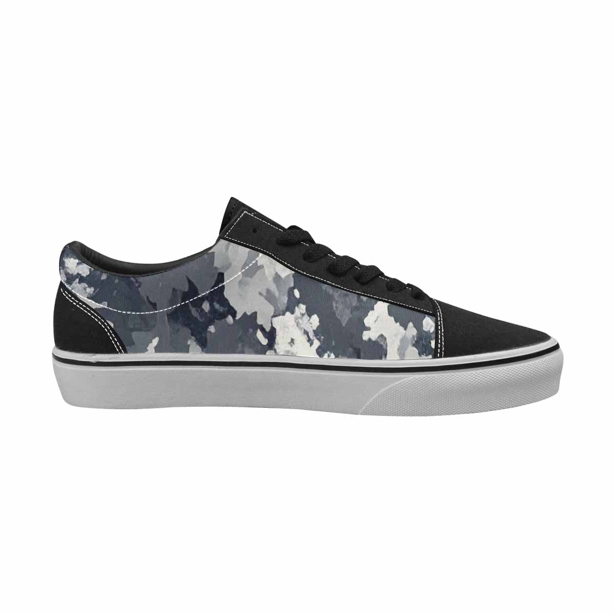 MEN'S Military Camouflage Blotch Canvas Lace-Up Vibrant Chaos Custom Sneakers
