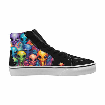 MEN'S Melting Aliens High Top Canvas Vibrant Chaos Sneakers