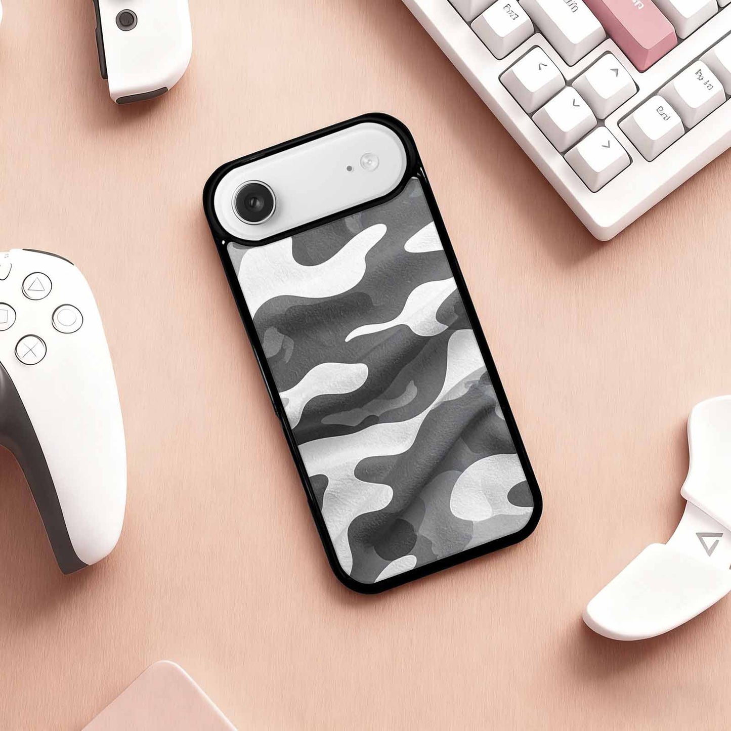 iPhone 17 Air Case — Grey Camo Print Camo, Custom Made Phone Cover