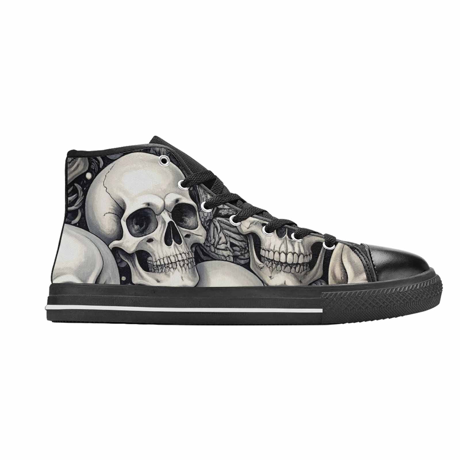 WOMEN'S Skulls - Classic High Top Canvas Wallpaper Art Shoes