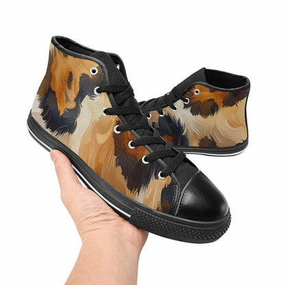 WOMEN'S Leopard Soft Airbrush Gradient High Top Canvas Neon Fantasy Custom Shoes