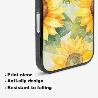 iPhone 16 Plus Case — Sunflowers Watercolor, Personalized Phone Case