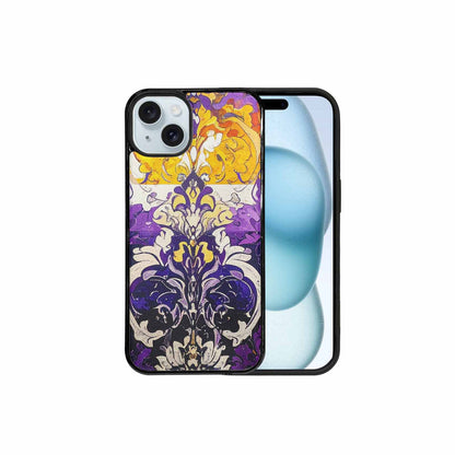 iPhone 15 Plus Case — Nonbinary Flag Color Theme Small Rainbow, Unique Phone Case Design
