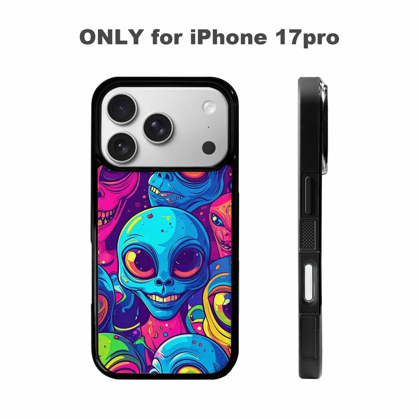 iPhone 17 Pro Case — Alien Ufo Cartoon Alien Scifi, Custom Made Phone Cover