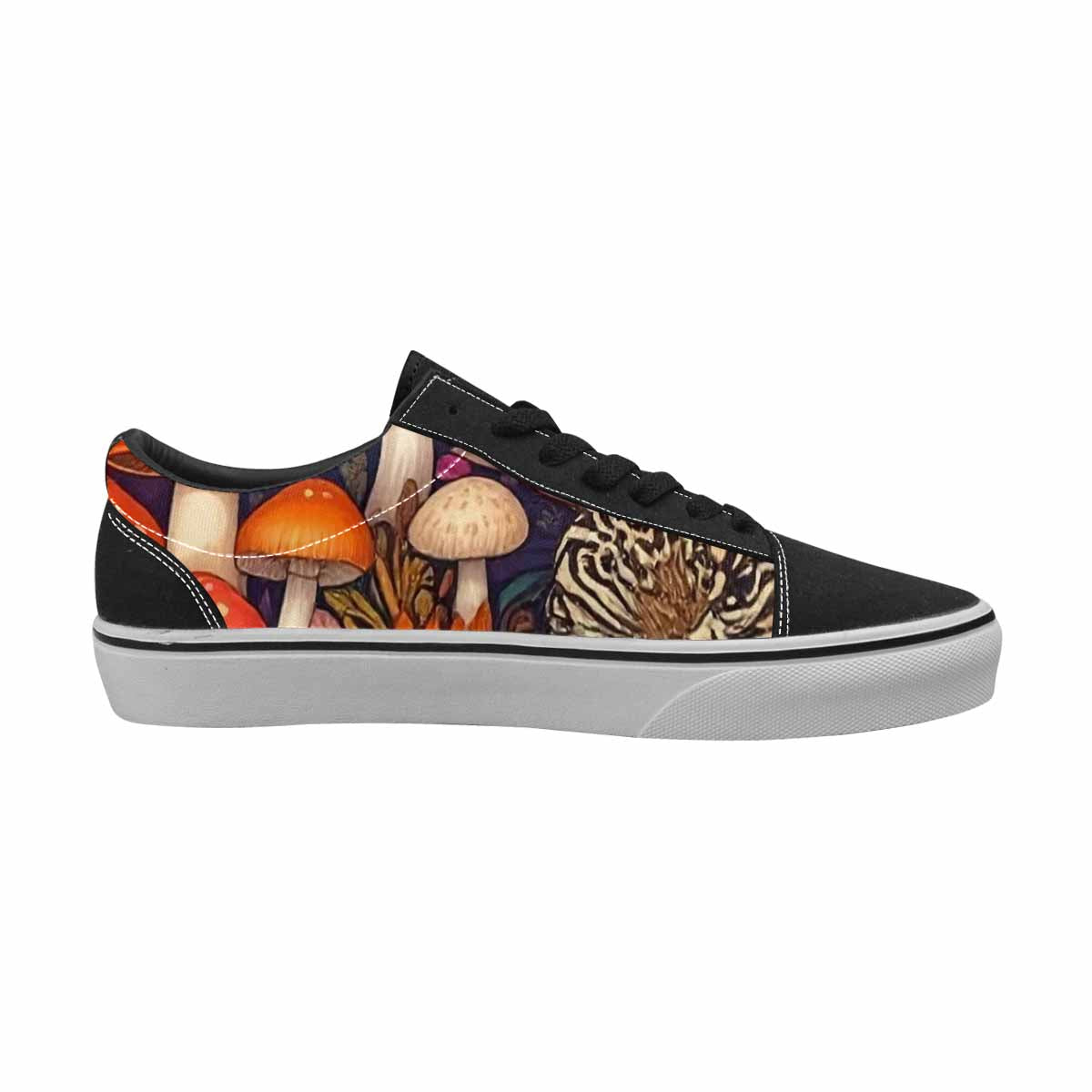 WOMEN'S Mushrooms Lace-Up Canvas Surreal Custom Shoes