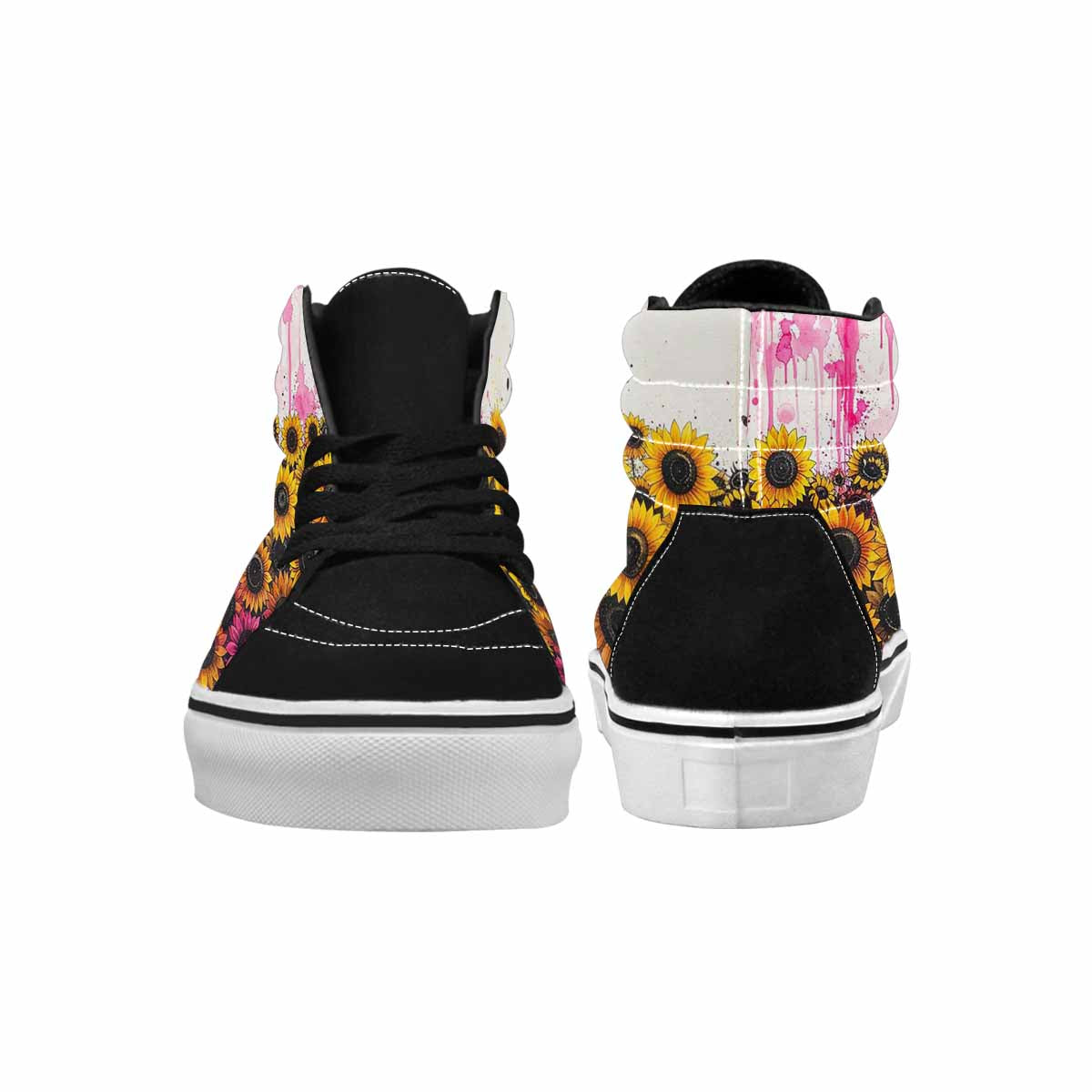 MEN'S Sunflower Burst High Top Canvas Grunge Shoes