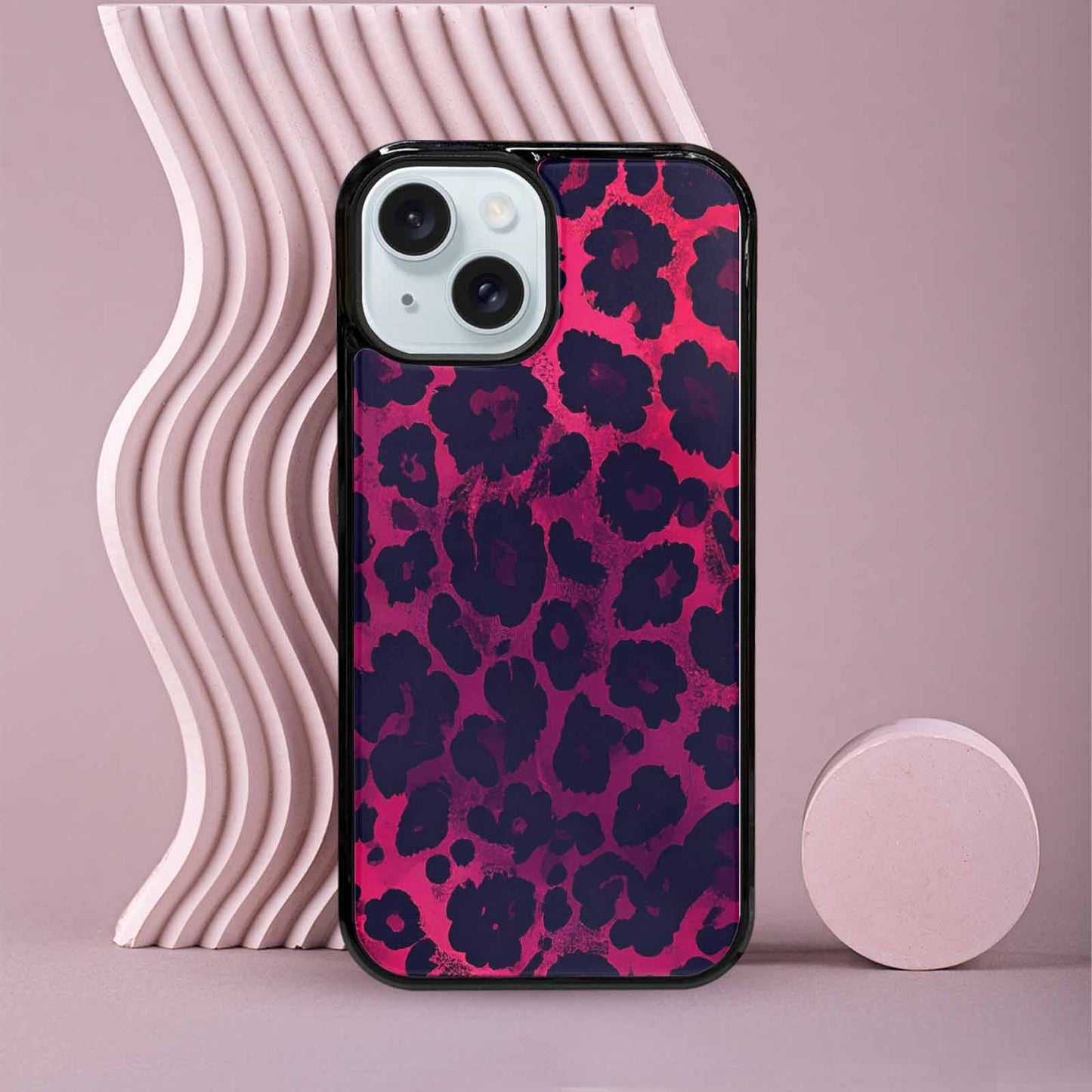 iPhone 15 Case — Leopard Print Dark, Original Design Phone Case