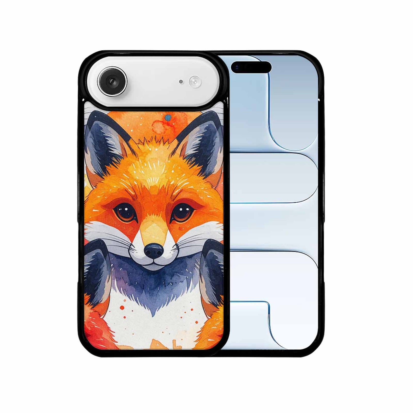 iPhone 17 Air Case — Watercolor Kawaii Fox Faces Watercolor Abstract, Custom Phone Case