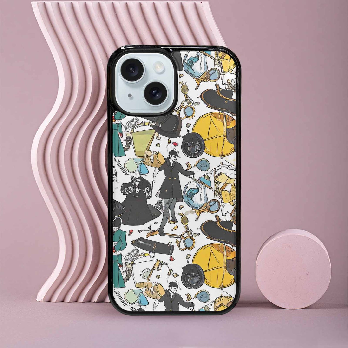 iPhone 15 Case — Noir Spy Silhouette Pen Ink Noir, Custom Phone Case
