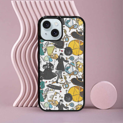 iPhone 15 Case — Noir Spy Silhouette Pen Ink Noir, Custom Phone Case