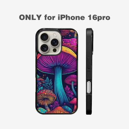 iPhone 16 Pro Case — Psychedelic Mushroom Custom Personalized Phone Cover, Custom Print Case Cover