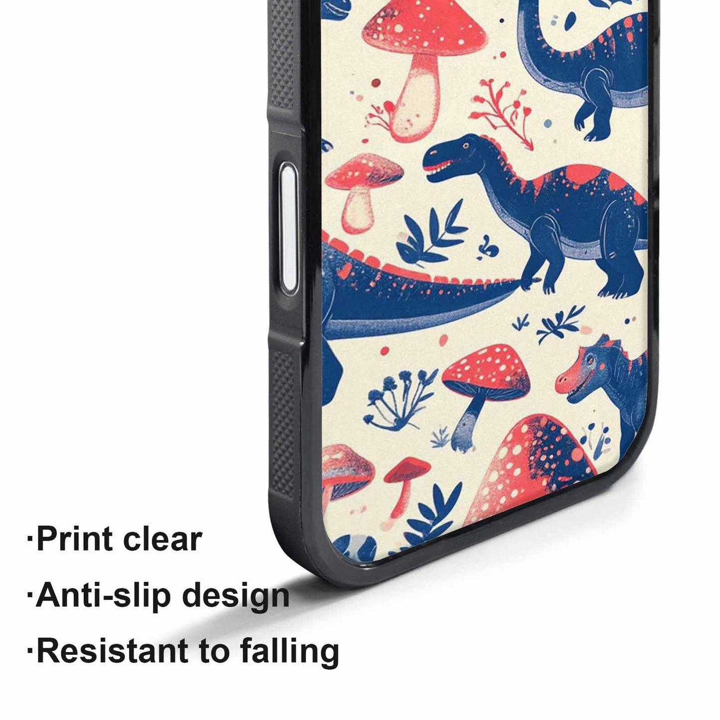 iPhone 17 Pro Case — Vintage Dinosaurs Mushroom Retro Vintage, Customized Protective Case