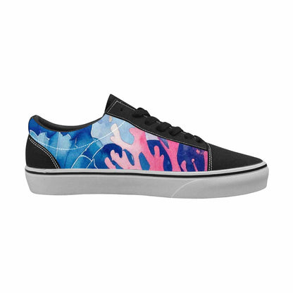 WOMEN'S Fish Scale Coral Canvas Lace-Up Surreal Sneakers