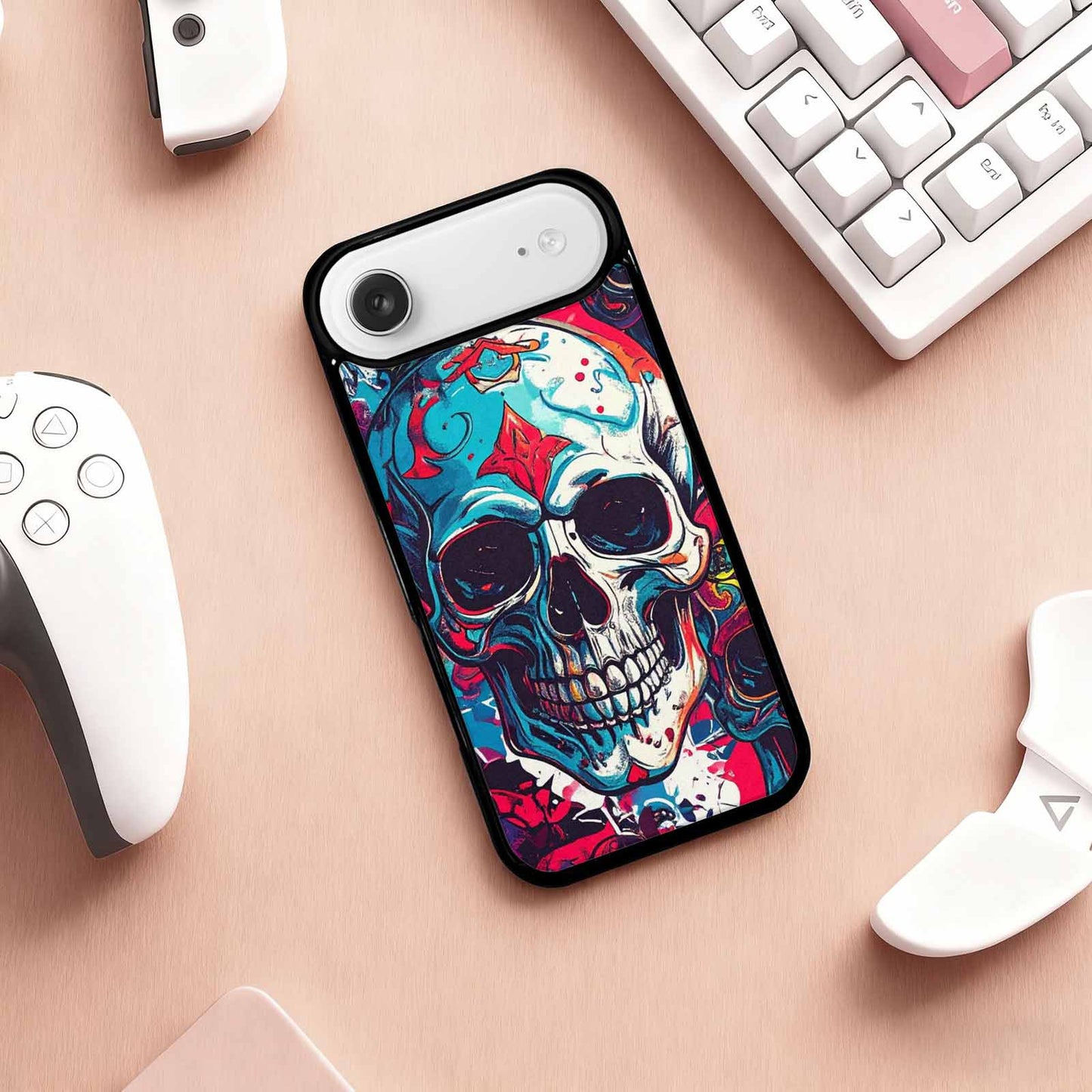 iPhone 17 Air Case — Graffiti Skull Art Seamless Pattern Gothic, Custom Printed Phone Case