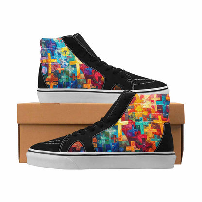 MEN'S Jesus High Top Canvas One Of A Kind Dark Academia Custom Print Sneakers