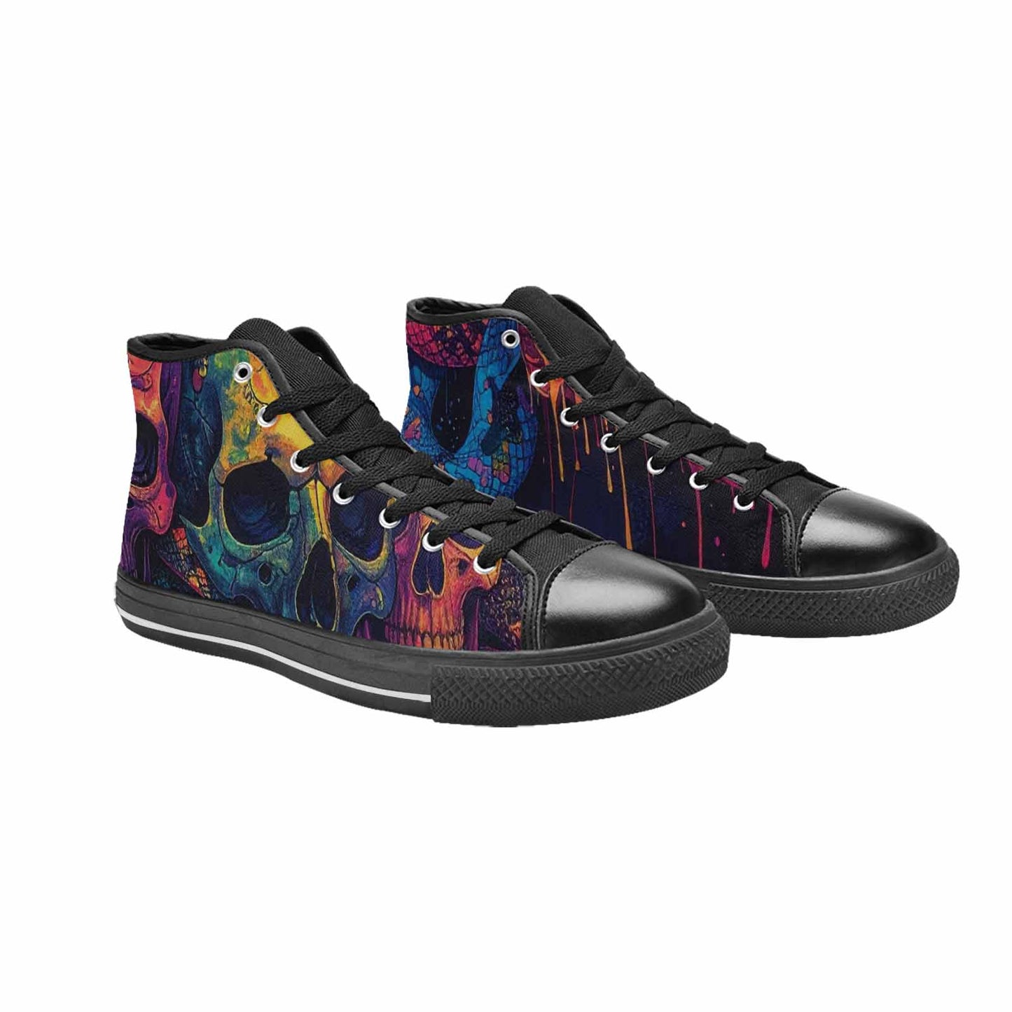 MEN'S Snakes And Skulls Collage High Top Canvas Y2K Custom Sneakers