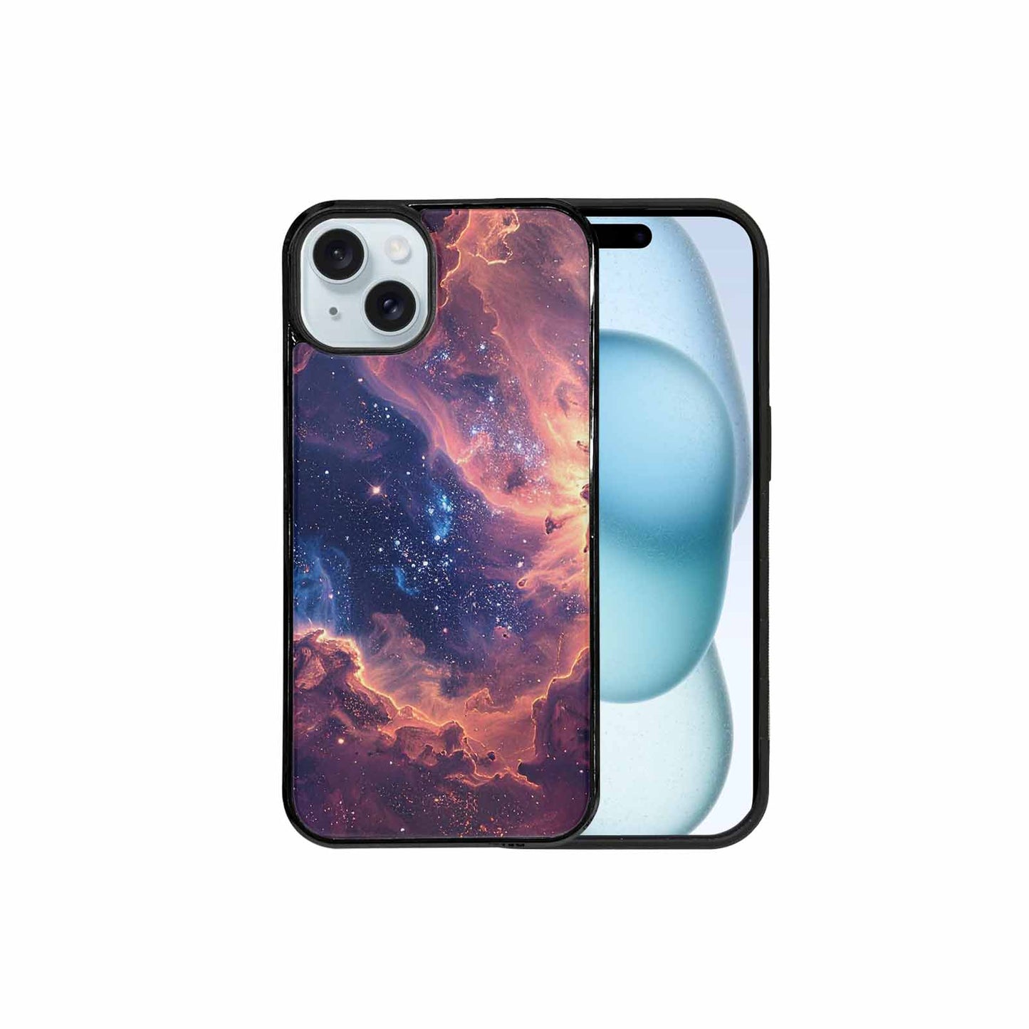 iPhone 15 Plus Case — Nebula Texture With Dense Star Cluster, Custom Made Phone Cover