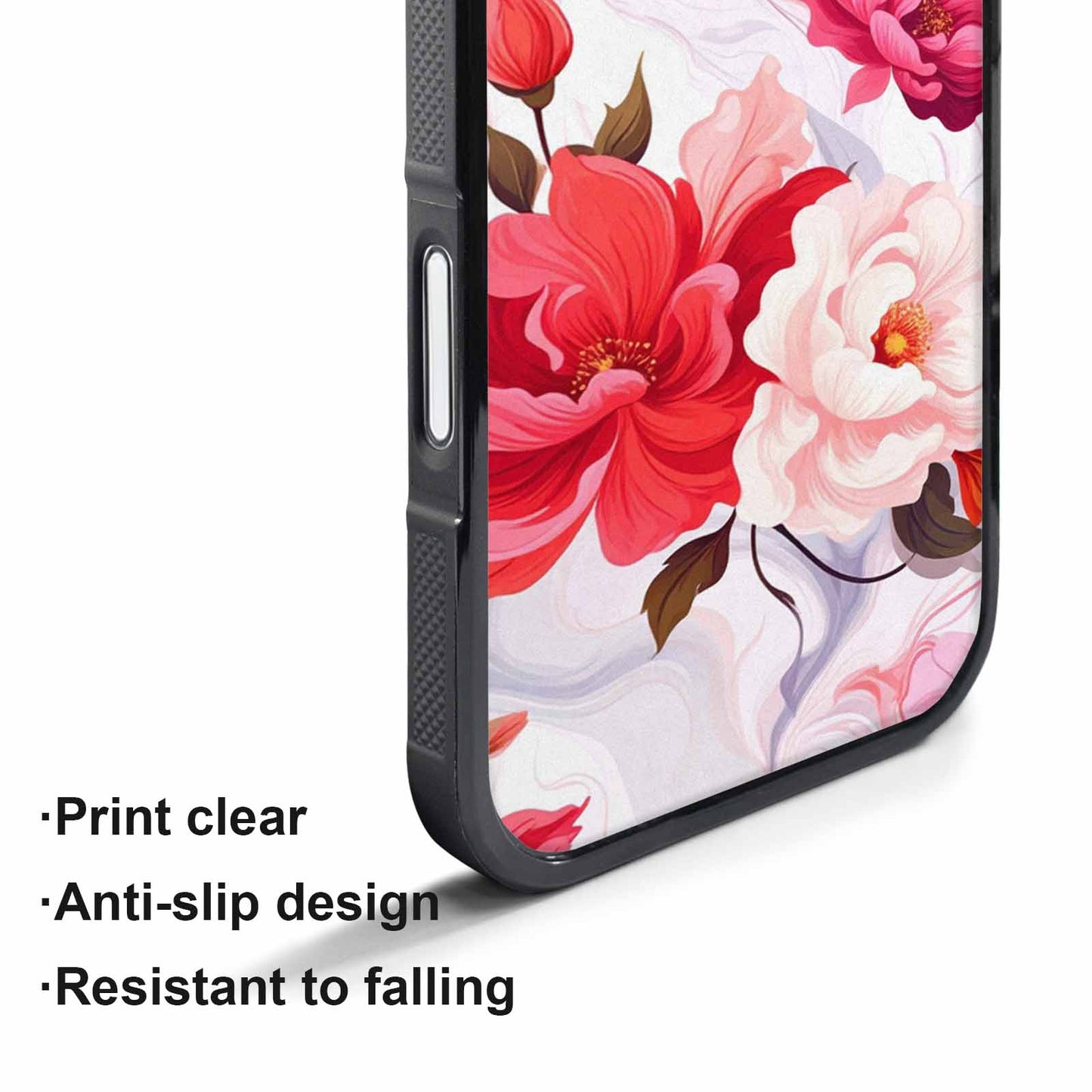 iPhone 17 Pro Case — Marble Floral Art Seamless Pattern Floral, Customized Protective Case