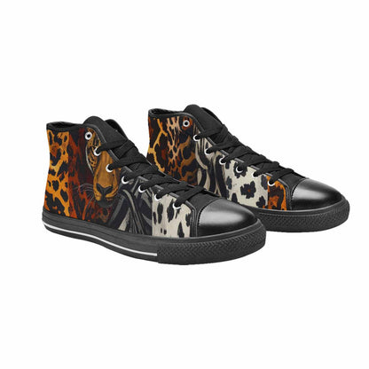 MEN'S Animal Print High Top Canvas Y2K Custom Sneakers