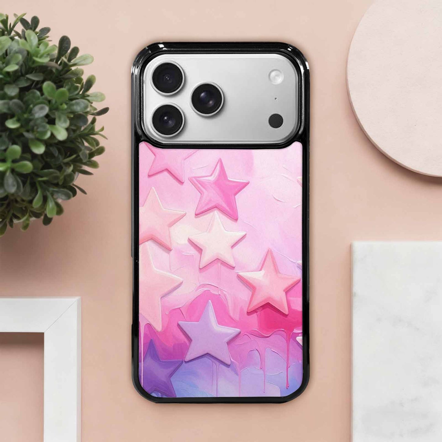 iPhone 17 Pro Max Case — Seamless Repeating Pattern Of Galaxy Space, Custom Art Phone Cover