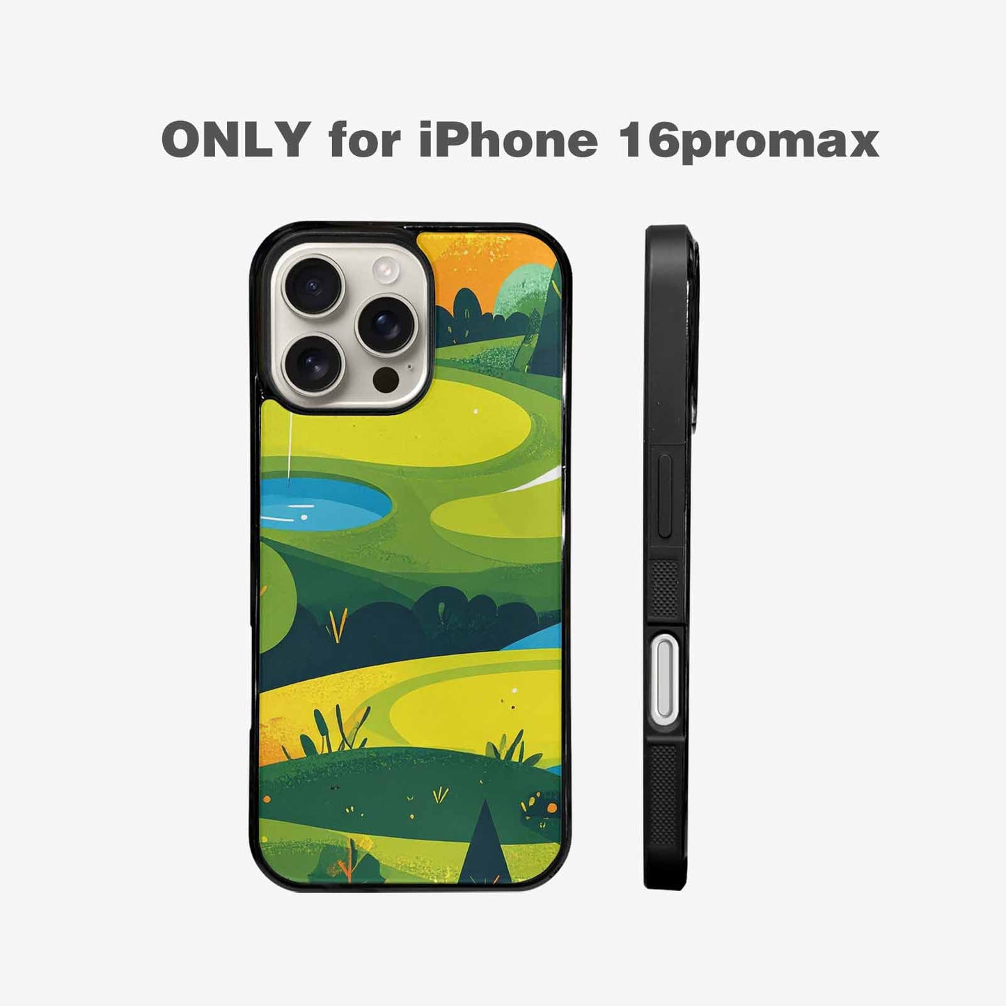 iPhone 16 Pro Max Case — Golf Cartoon Art Pattern, Custom Phone Case